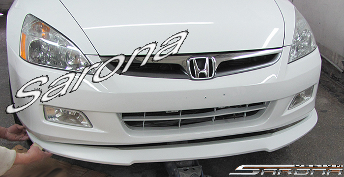 Custom Honda Accord Front Bumper Add-on  Sedan Front Lip/Splitter (2003 - 2007) - $299.00 (Manufacturer Sarona, Part #HD-001-FA)